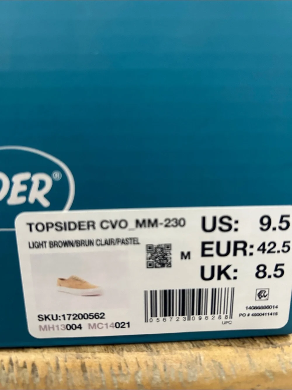 Sperry Mens Top Sider - Size 9.5